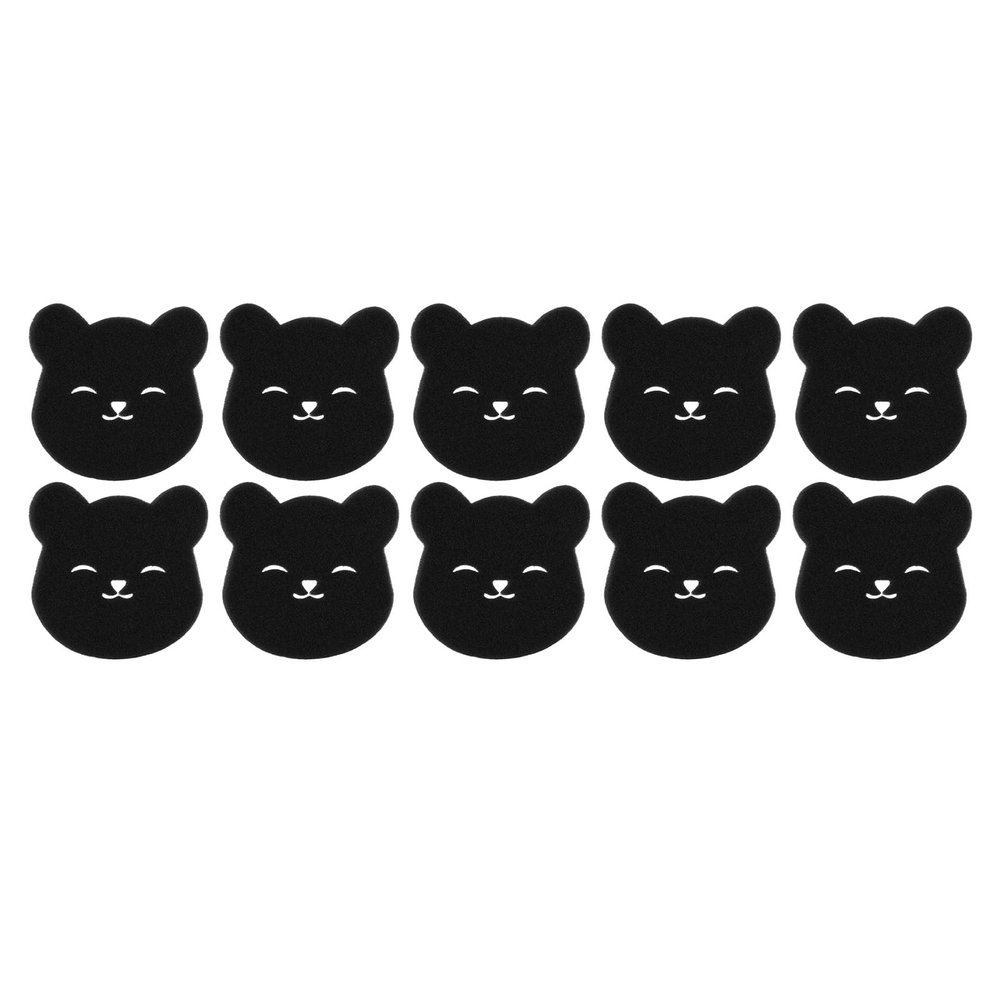 Laundry Hair Catcher, Laundry Pet Hair Remover,Laundry Pet Hair Remover Black Cute Bear Shaped Reusable Washing Machine Dog Hair Catcher for Clothing Bedding (10 Pcs)