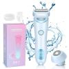Modira Shaver, Modira Mermaid Shaver, 2 in 1 Electric Lady Shaver for Women, Waterproof Electric Razor, Bikini Trimmer with LED Display, Wet & Dry Cordless Painless Razor for Arm Leg Bikini (Blue) view 1