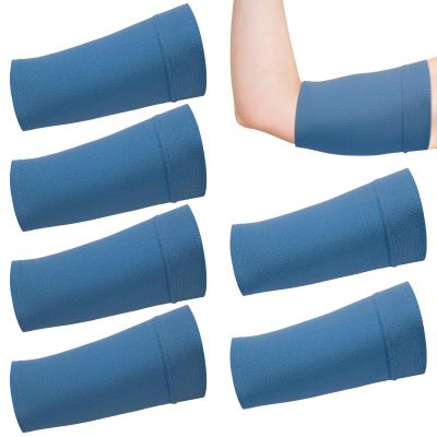 Vinsatin 6-Pcs PICC Line Shower Cover, Fashionable Breathable Upper Arm Sleeves for Women & Men, Blue, Large