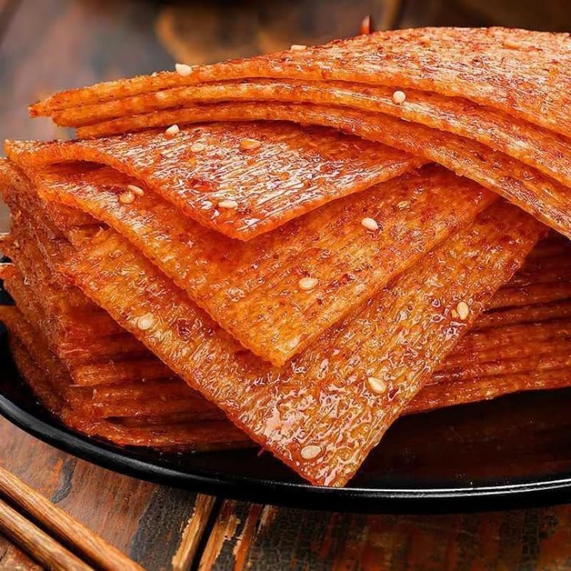 Chinese Latiao handmade spicy sticks 70g, internet celebrity spicy bar gift pack, vegetarian, big gluten, spicy slices, konjac shreds, Hunan specialty food, spicy casual snacks (Spicy slices,10 pack)
