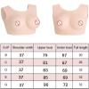 D,#3+silk Cotton, Realistic Silicone Breast Forms Silicone Breastplates Round Collar Fake Boobs Breast Enhancer for Transgender Crossdressers Drag Queen Cosplay view 2