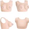 D,#3+silk Cotton, Realistic Silicone Breast Forms Silicone Breastplates Round Collar Fake Boobs Breast Enhancer for Transgender Crossdressers Drag Queen Cosplay view 4
