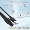 Pack of 2 5 V QP2724 Charging Cable for Philips Norelco Razor One Blade 360 QP2720 Qp2734 Qp2824 etc. with 2 Brushes 5 V, 1.5 m view 3