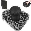 Cast Iron Scrubber with Handle | Dish Metal Scrubber | 316 Cast Iron Cleaner Chainmail Scrubber for Cast Iron Pan Skillet- Iron Scrub Brush Steel Wool Scrubber Cleaning Kit (1 Scrub + 1 Scraper)