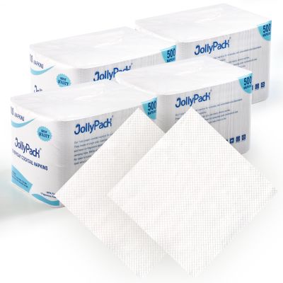 2000 Pack 4.9 x 4.9 Folded Cocktail Napkins Paper 1-Ply White Beverage Napkins - Restaurant,Bar Napkins - Perfect Size Dessert Napkins - Party Napkins Bulk 9.8x9.8 Unfolded