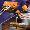 100PCS Halloween Napkins Paper Pumpkins Cocktail Beverage Lunch Dinner Napkins Black Orange Party Supplies Decorations 3 Ply Disposable Guest Kids Hand Towel Cute Bat view 2