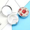 Pill Box Pill Case for Woman Weekly Pill Organizer with 3 Compartments Red Bell Pepper Pattern Small Pillbox Pill Container Portable Vitamin Holder Boxes for Travel Medicine Organizer view 1