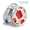 Pill Box Pill Case for Woman Weekly Pill Organizer with 3 Compartments Red Bell Pepper Pattern Small Pillbox Pill Container Portable Vitamin Holder Boxes for Travel Medicine Organizer view 2