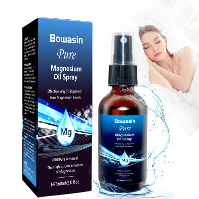 Pure Magnesium Oil Spray, Magnesium Sleep Spray,100% Natural Magnesium Oil Spray for Feet,Magnesium Spray for Sleep,Safe and Effective-60ml 2.02 fl oz