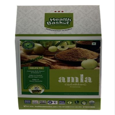 Health Basket Pure Organic Natural Amla Powder, No Added Preservatives or Color - 100 gms (Pack Of 1)