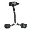 Black Beginners Restraint Kit PassionateSeductive Slave With Playful Behind Cuffs And Adjustable Body Chains Jewellery (Black-a, One Size) view 1