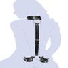Black Beginners Restraint Kit PassionateSeductive Slave With Playful Behind Cuffs And Adjustable Body Chains Jewellery (Black-a, One Size) view 2