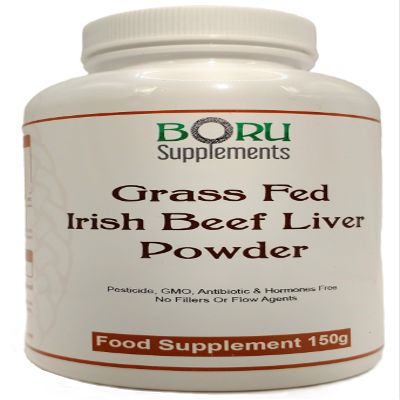 Boru Grass Fed Irish Beef Liver Powder Undefatted 150 Grams No additives (not Capsules)