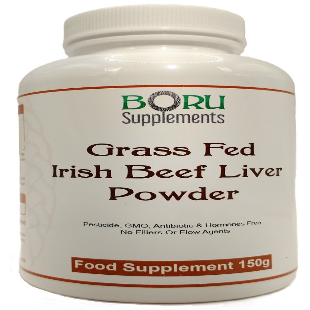 Boru Grass Fed Irish Beef Liver Powder Undefatted 150 Grams No additives (not Capsules)