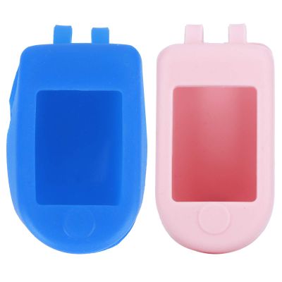 aqxreight Oximeter Cover for Portable Fingertip Monitor, Convenient Blood Oxygen Detector for Travel Home (blue+pink)