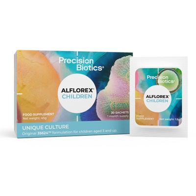 Alflorex Children - Gut Health Probiotic Supplements with Unique Bifidobacterium Longum Bacteria Strain 35624 - Probiotics for Children Ages 3+ - Vanilla Flavour - 30 Powder Sachets