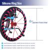 Wheelchair Push Rim Covers, 20/22/24-Inch Rear Wheel Sports Wheelchair Cover, Silicone Hand Push Cover, Wear-Resistant, Improve Grip And Traction,Orange,20in view 3