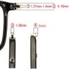 EQQHJL Spectacle arms replacement Temple Eyeglasses,Replacement Temple Arm Frame, Eyeglasses Arm Leg,Eyeglasses Replacement Accessories,1 Pair Matte Black Plastic Glasses Temple Arm Repair Eyeglasses view 3