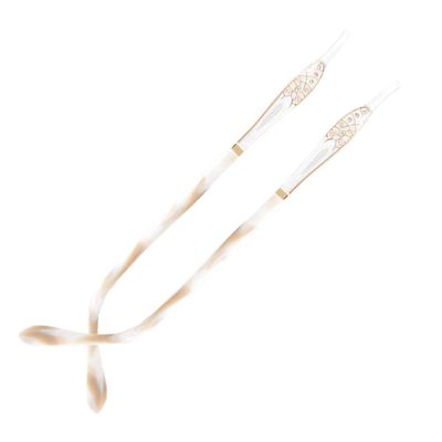 EQQHJL Spectacle arms replacement Vintage Glasses replacement temple legs*Eyewear Leg,Glasses Temple,1 Pair Women Metal Replacement Temples Arms Rhinestone Legs for Rimless Glasses, White