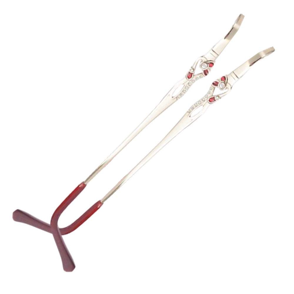 EQQHJL Spectacle arms replacement Vintage Glasses replacement temple legs*Eyewear Leg,Glasses Temple,1 Pair Women Rhinestone Eyewear Replacement Temples for Rimless Glasses, Gold