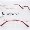EQQHJL Spectacle arms replacement Vintage Glasses replacement temple legs*Eyewear Leg,Glasses Temple,1 Pair Women Rhinestone Eyewear Replacement Temples for Rimless Glasses, Gold view 2
