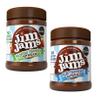Jimjams No Added Sugar Healthy Diabectic Belgium Milk & Hazelnut Chocolate Spread 350g, for Pancakes, Porridge, Muffins and Party Food, Unique Recipe Mothers & Fathers Day Christmas (2 Jars, Mix) view 1