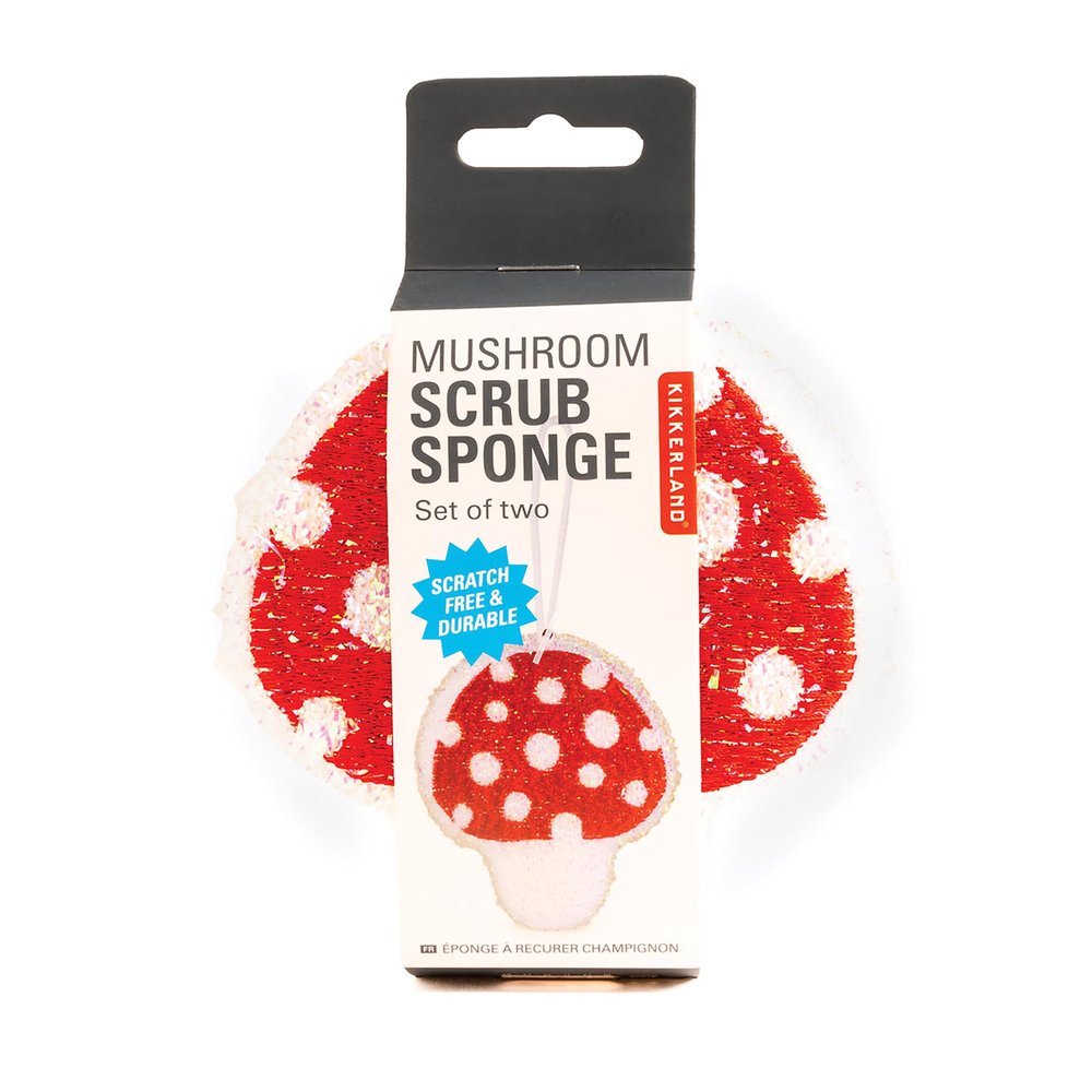 Fungal-Free Scrubber: Mushroom Shaped Sponge by Kikkerland