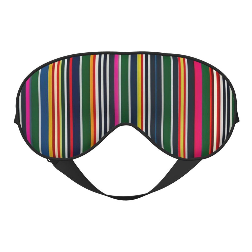 BREAUX Colorful stripes print Sleeping Eye Mask, Double Sided Blackout Eye Mask, Travelling Sleeping Mask