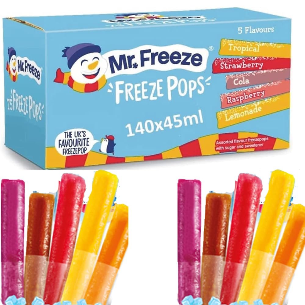 Mrr Freze Freeze Pops 140 x 45ml - Strawberry, raspberry, lemon, colla, tropical Flavours