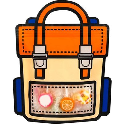 10pcs School Bags Cookie Bags Colorful Wrapping Sweets Bag Sealing Bags Packaging Gift Bags for Bakery Biscuit Chocolate