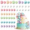 108 Pcs Balls Cake Topper DIY Cupcake Insert Foam Balloons for Cake Baking Wedding Anniversary Birthday Decoration(Gold,Yellow,Green,White,Blue,Purple,Multi Sizes) view 1