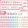 108 Pcs Balls Cake Topper DIY Cupcake Insert Foam Balloons for Cake Baking Wedding Anniversary Birthday Decoration(Gold,Yellow,Green,White,Blue,Purple,Multi Sizes) view 2