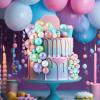 108 Pcs Balls Cake Topper DIY Cupcake Insert Foam Balloons for Cake Baking Wedding Anniversary Birthday Decoration(Gold,Yellow,Green,White,Blue,Purple,Multi Sizes) view 3