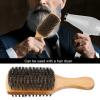 Sunicon Beard Brush, Men Double Sided Beard Brush Facial Hair Brush Multi Functional Shaving Brush Gift for Men view 2