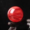 LoKori Crystal Ball,Natural Red Melting Quartz Crystal Ball, Healing Crystal Sphere with Stand, Feng Shui Crystals Gemstone Ball for Meditation Wealth Divination Home Decoration,17cm view 3
