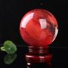 LoKori Crystal Ball,Natural Red Melting Quartz Crystal Ball, Healing Crystal Sphere with Stand, Feng Shui Crystals Gemstone Ball for Meditation Wealth Divination Home Decoration,17cm view 4
