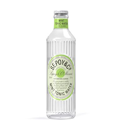 Sepoy & Co. Mint Tonic Water (Pack of 6 X 200ml) | Premium Mojito Mixer| Low Calorie | Aerated Drink | 100% Natural Ingredients