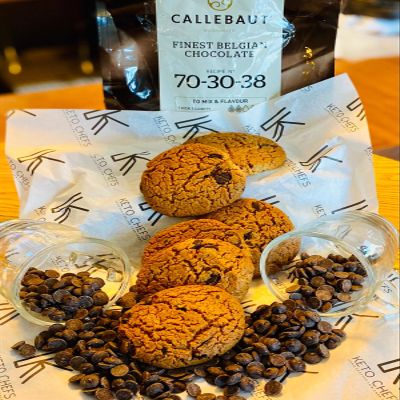 Keto Chefs Low Carb Double Dark Chocolate Chip Cookies x 6-3 Packs 330g each