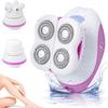 3-in-1 Electric Lady Shaver Cordless Waterproof Female Shaver with Cleansing Brush Painless Bikini Trimmer Hair Removal Rechargeable for Leg Face Body Lips Arm Underarms Armpit view 1