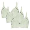 3PC Bras for Women Multipack Push Up Wireless Bras Embroidered Glossy Comfortable Breathable Everyday Bra Underwear Wire Free Three Piece Sets view 1