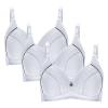 3PC Bras for Women Multipack Push Up Wireless Bras Embroidered Glossy Comfortable Breathable Everyday Bra Underwear Wire Free Three Piece Sets view 1