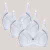 3PC Bras for Women Multipack Push Up Wireless Bras Embroidered Glossy Comfortable Breathable Everyday Bra Underwear Wire Free Three Piece Sets view 2