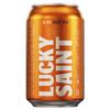 Lucky Saint Alcohol-Free Hazy IPA Cans - Tropical & Stone Fruit Notes - 24 Pack (330ml each) - Vegan, Low Calorie, 0.5% ABV IPA, Low Carb Beer, Natural Ingredients, No Flavourings, No Additives view 1