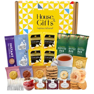 Luxury Afternoon Tea and Biscuits Hamper | Featuring Borders Biscuits,Teabags, Jams and Marmalade, Hot Chocolate, and Coffee Bags | Perfect for Women and Men!