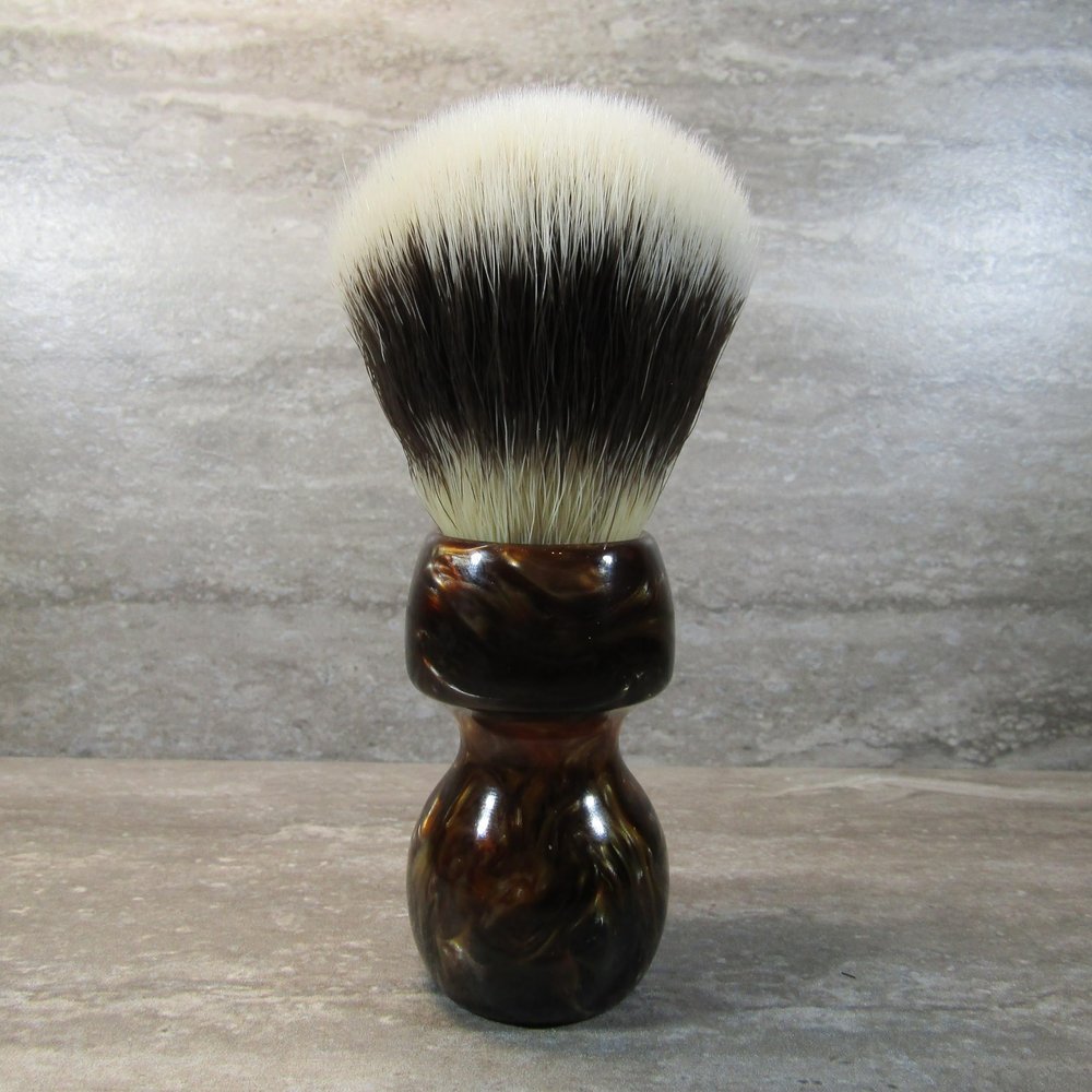 Yaqi Caramel Cat's Whisker Synthetic Shaving Brush