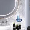 Electric Toothbrush Organizer, Adhesive Toothbrush Organizer with Strong Load Bearing, Toiletry Holders, Easy Installation Toothbrush Storage with Drain Holes for Water Flosser view 2