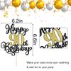 PALASASA Black Gold Happy 90th Birthday Cake Topper- Glitter Cheers to 90 Years Birthday Cake Pick 90 Fabulous Cake Decoration, 90th Birthday/Anniversary Party Cake Decoration view 2