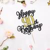 PALASASA Black Gold Happy 90th Birthday Cake Topper- Glitter Cheers to 90 Years Birthday Cake Pick 90 Fabulous Cake Decoration, 90th Birthday/Anniversary Party Cake Decoration view 3