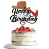 Dxsdgetue Cowboy Happy Birthday Cake Topper shiny cowboy happy birthday cake topper for boys girls cowboy themed birthday decorations view 1