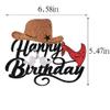 Dxsdgetue Cowboy Happy Birthday Cake Topper shiny cowboy happy birthday cake topper for boys girls cowboy themed birthday decorations view 2
